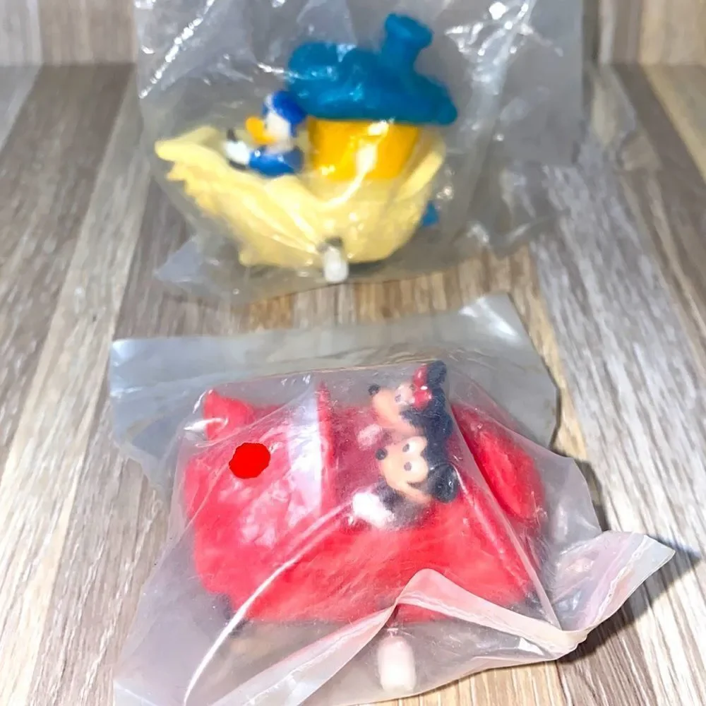 Disney wind up toys vintage Mickey and Minnie Mouse in car Donald Duck in boat